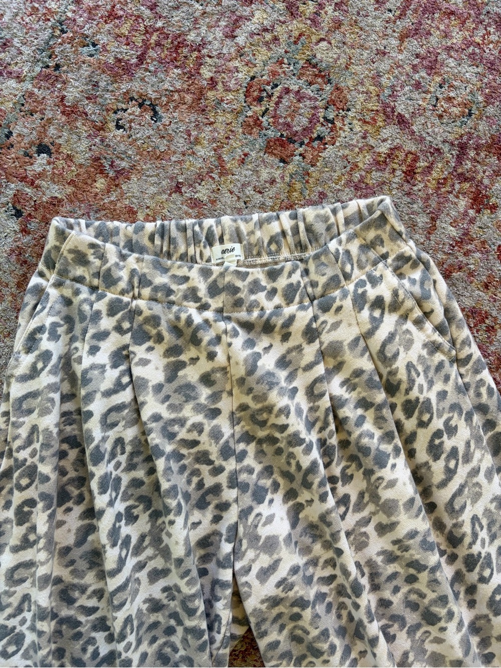 Aerie Neutral Leopard-Print Lounge Pants - Picture 2 of 4